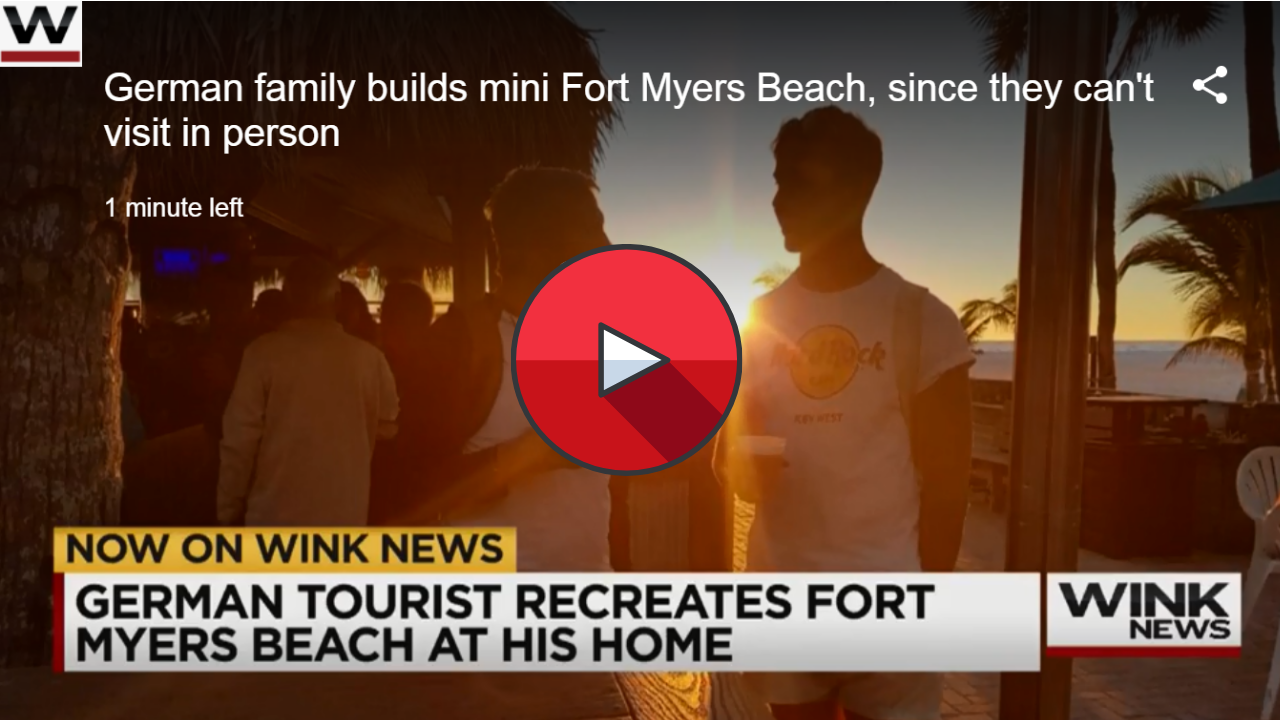 German family builds mini Fort Myers Beach, since they can't visit in person