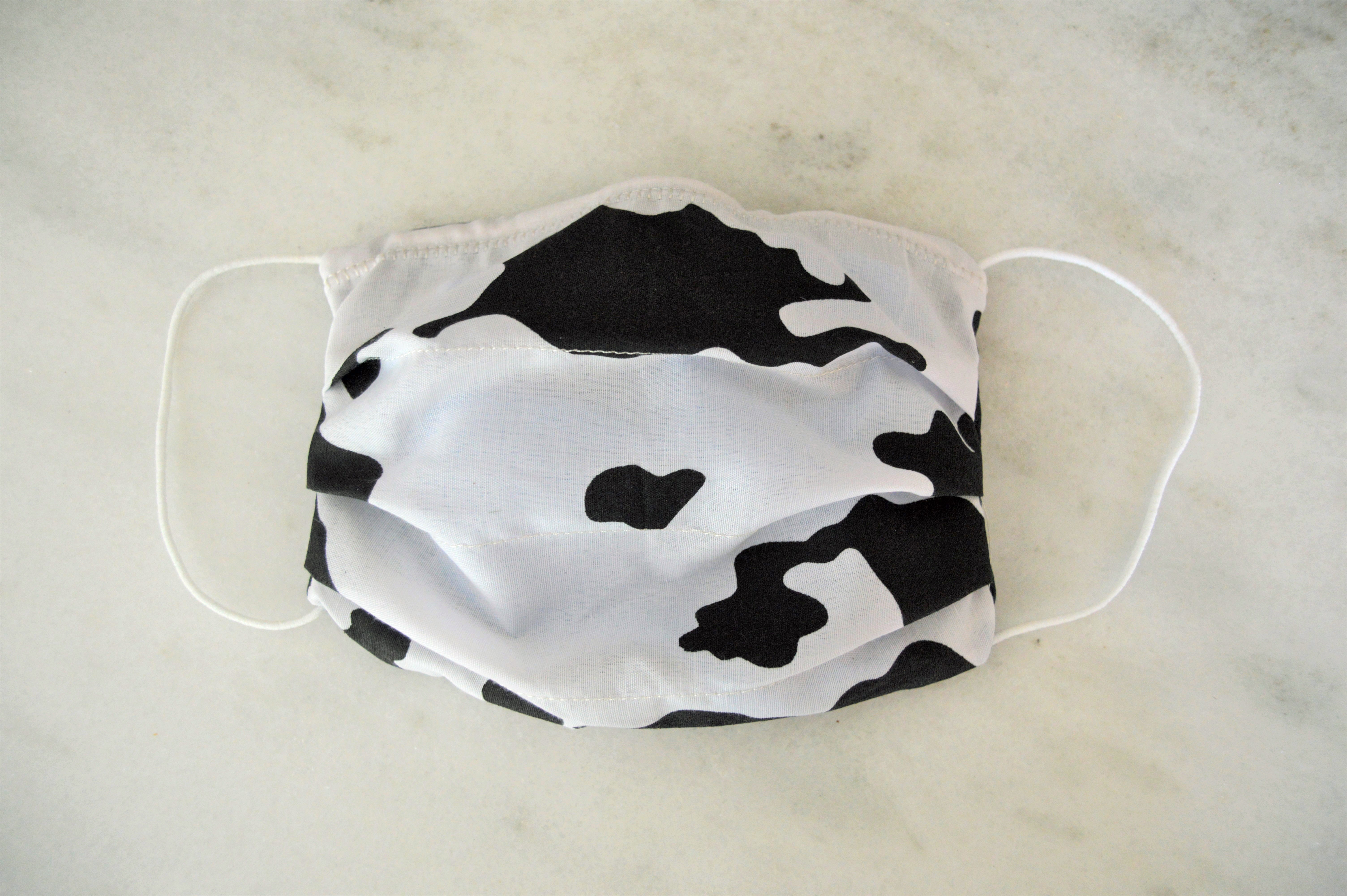 Cow print mask