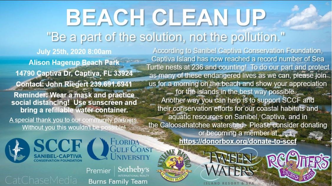 Beach cleanup July 25