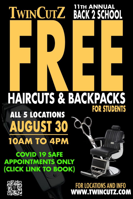 Free haircuts for back-to-school